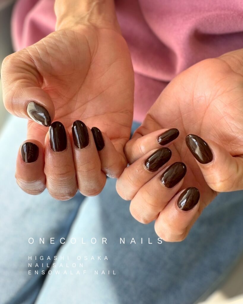 ワンカラーネイル 東大阪